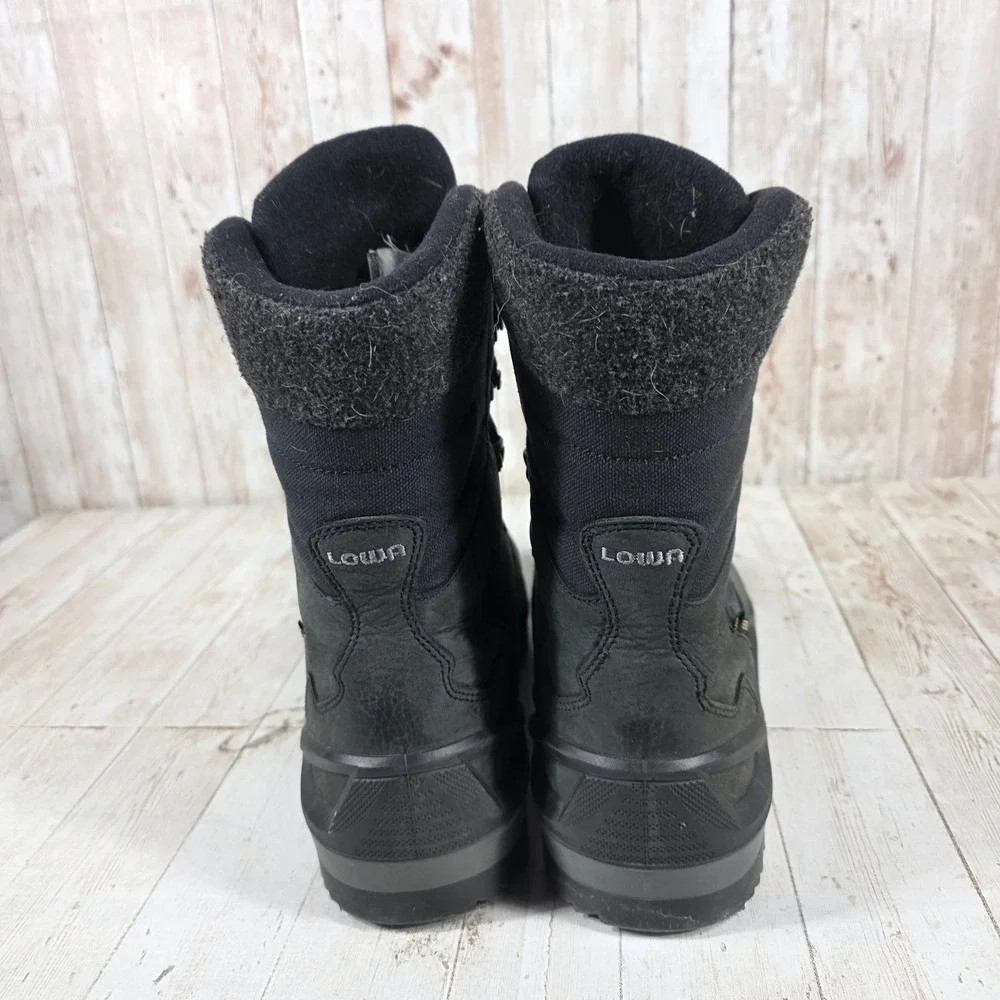Lowa Flims GTX Mens Black Nubuck Leather Gore-Tex Waterproof Winter Boots 10